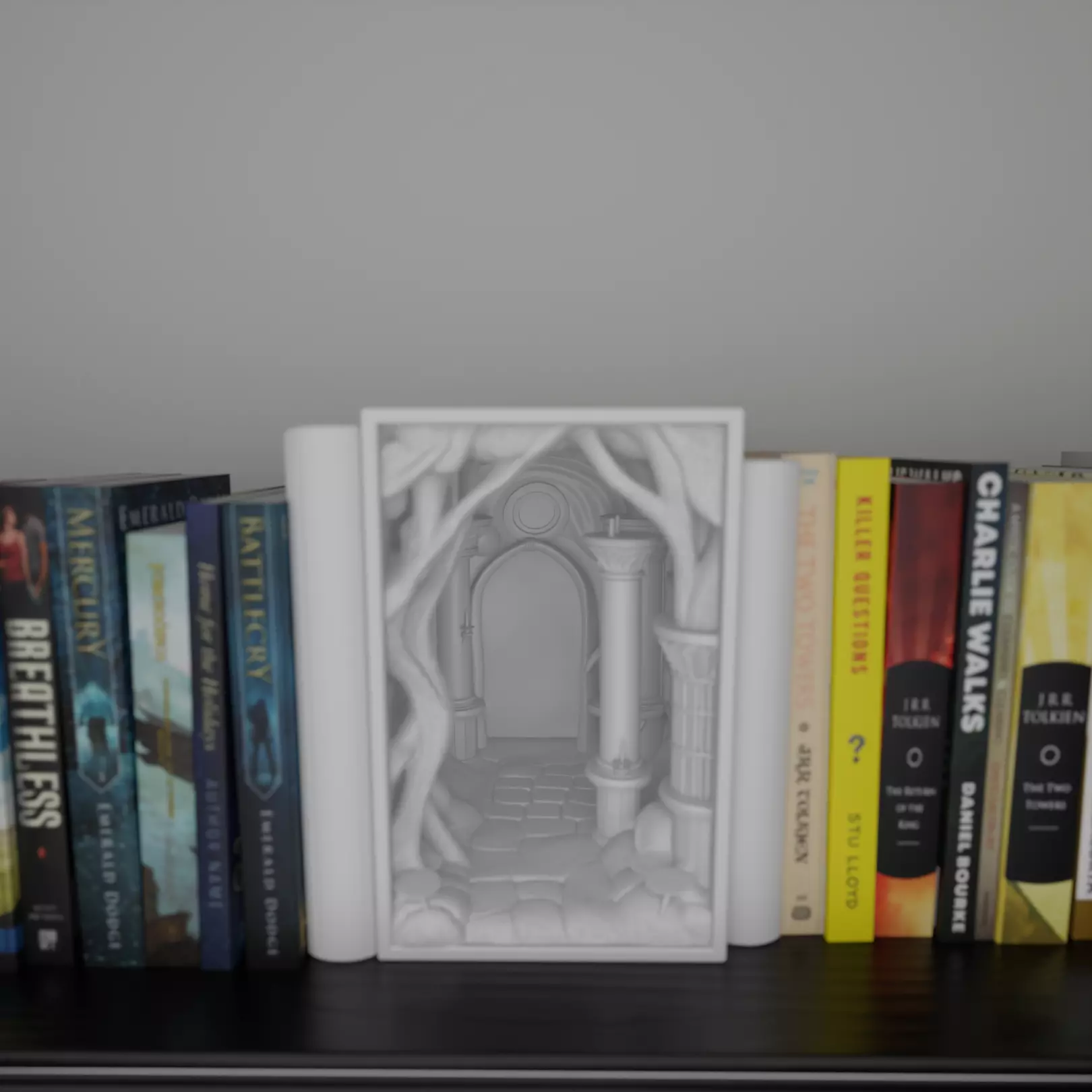 magic forest library book nook 3D print model_0