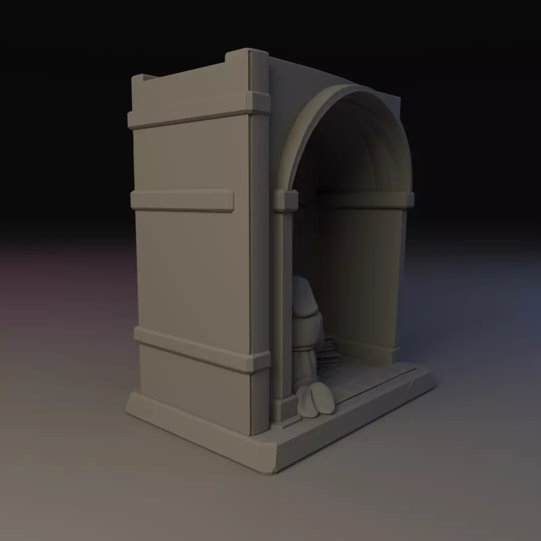 warrior prayer book nook 3D print model_7