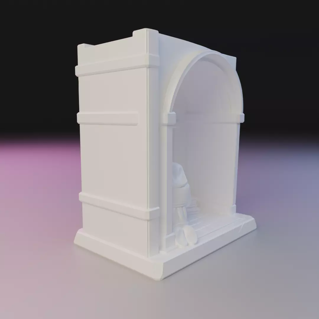 warrior prayer book nook 3D print model_8