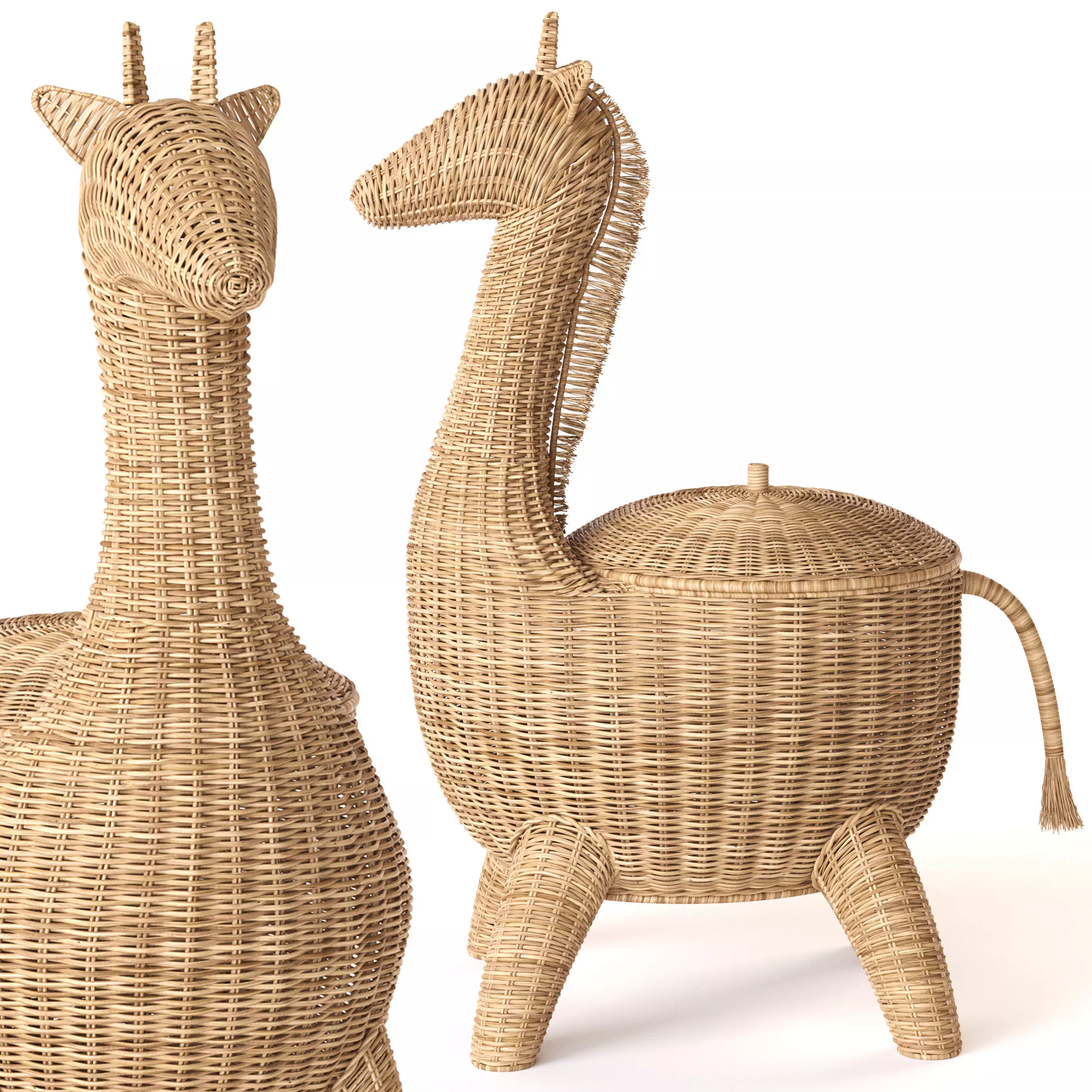 RATTAN BASKET GIRAFFE 3D model_2