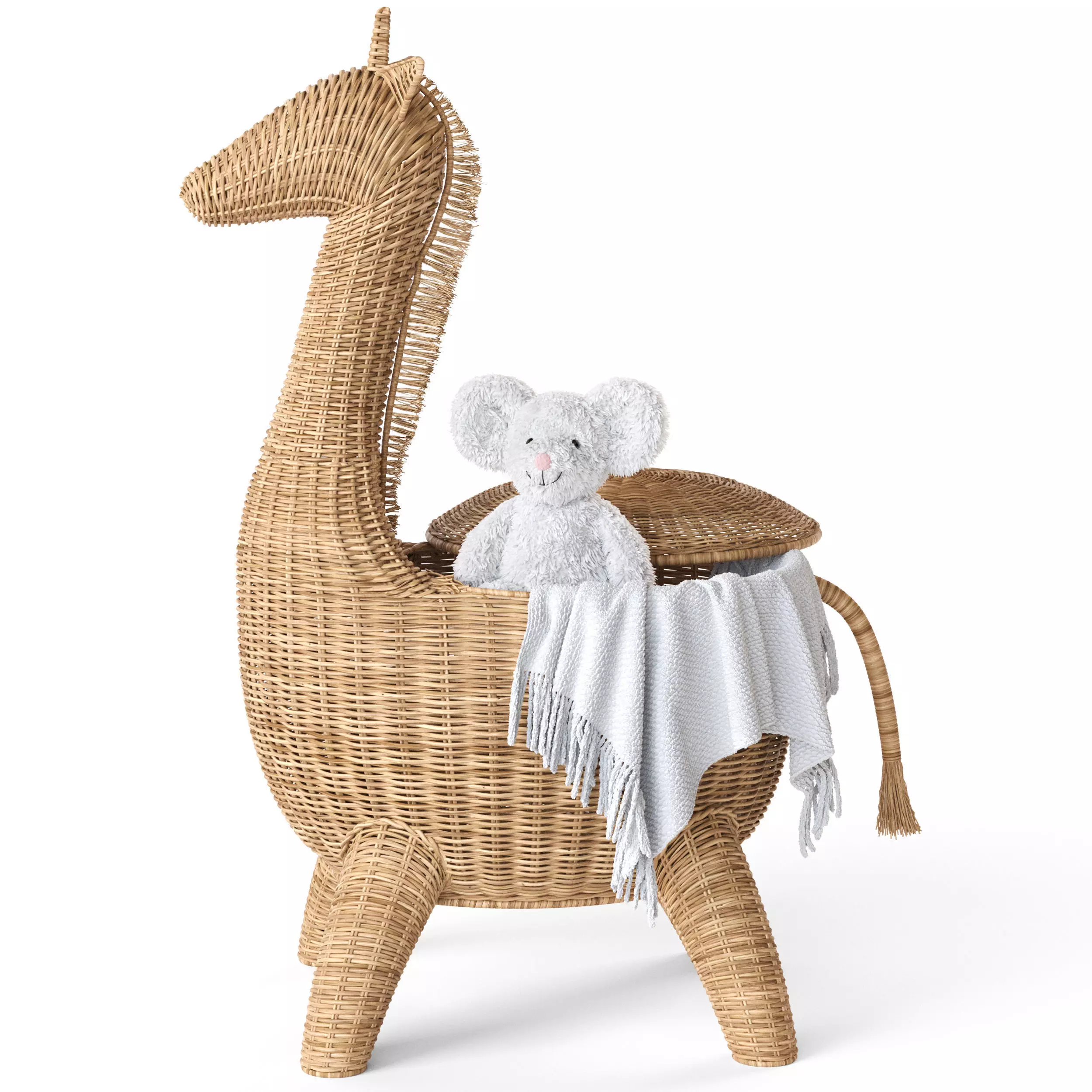 RATTAN BASKET GIRAFFE 3D model_3