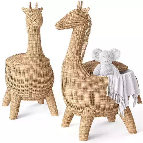 RATTAN BASKET GIRAFFE