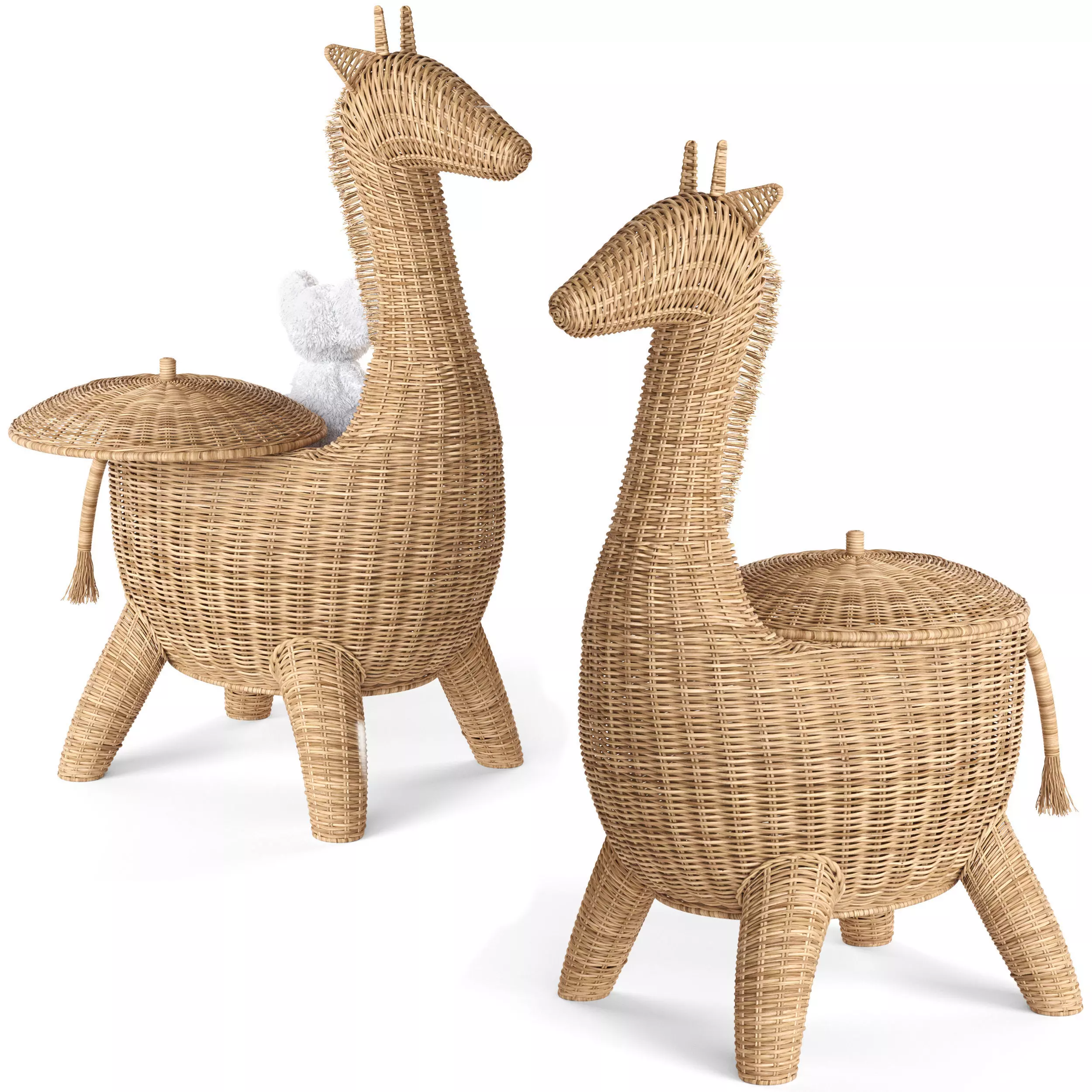 RATTAN BASKET GIRAFFE 3D model_4
