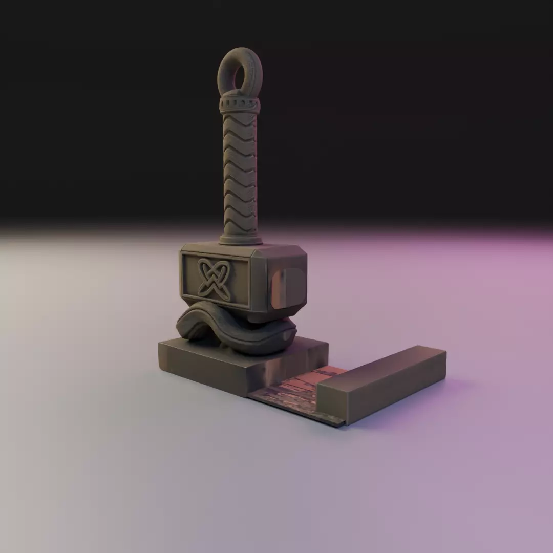 mjolnir bookend 3D print model_12