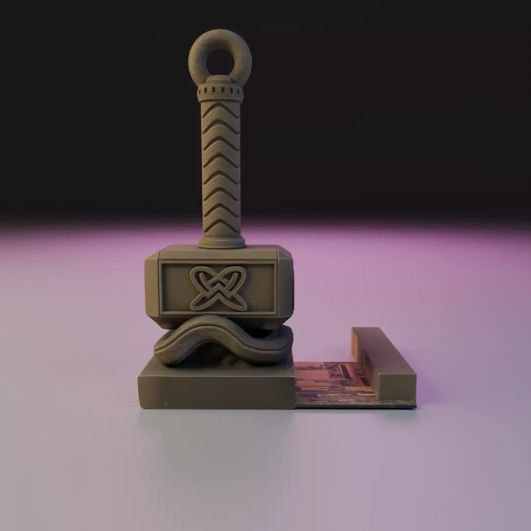 mjolnir bookend 3D print model_16