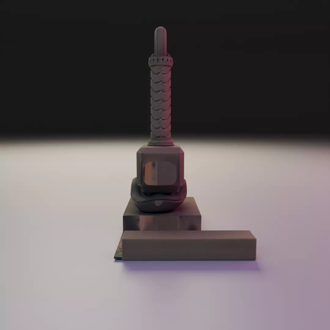 mjolnir bookend 3D print model_6