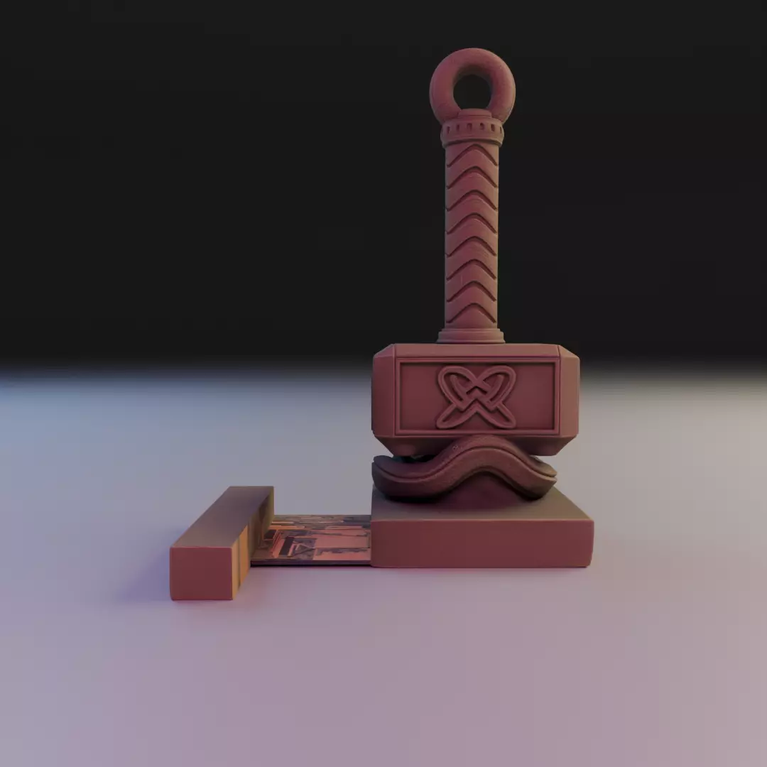 mjolnir bookend 3D print model_2