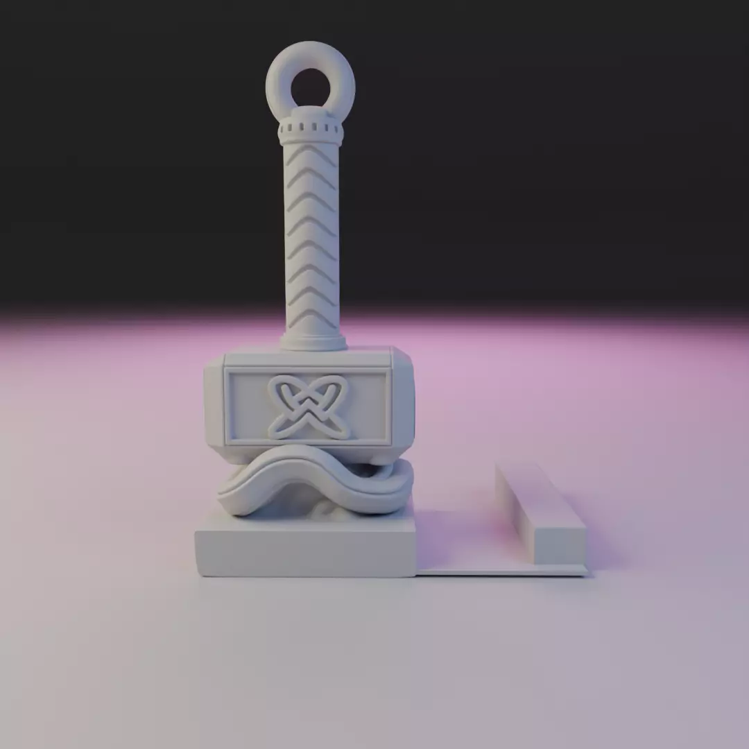 mjolnir bookend 3D print model_15