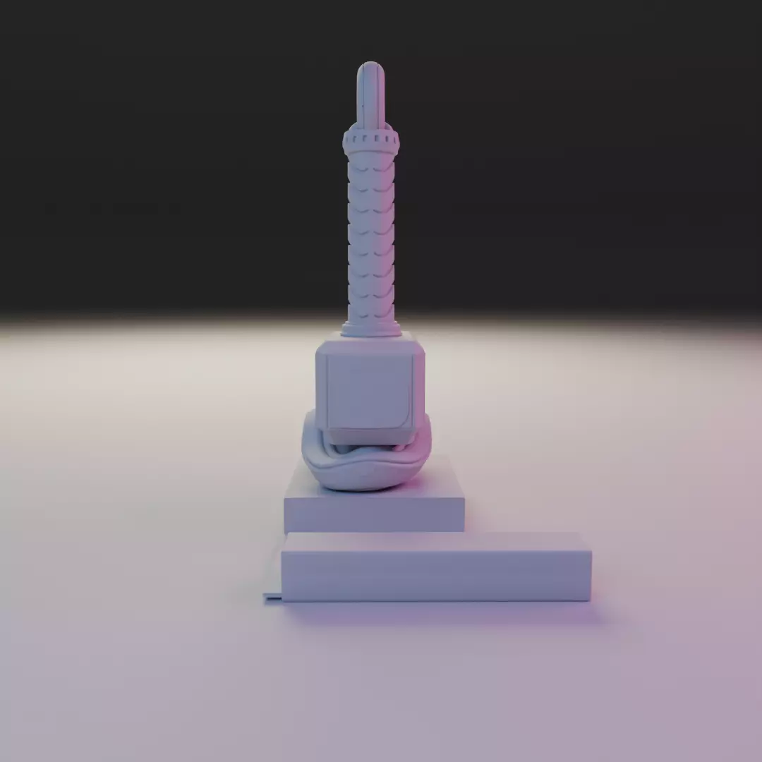 mjolnir bookend 3D print model_5