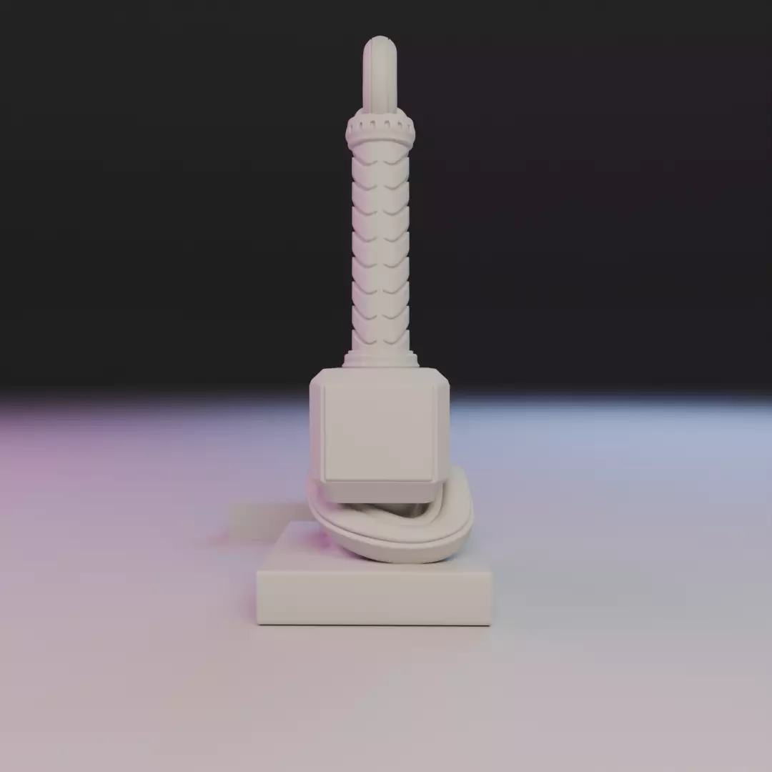 mjolnir bookend 3D print model_3
