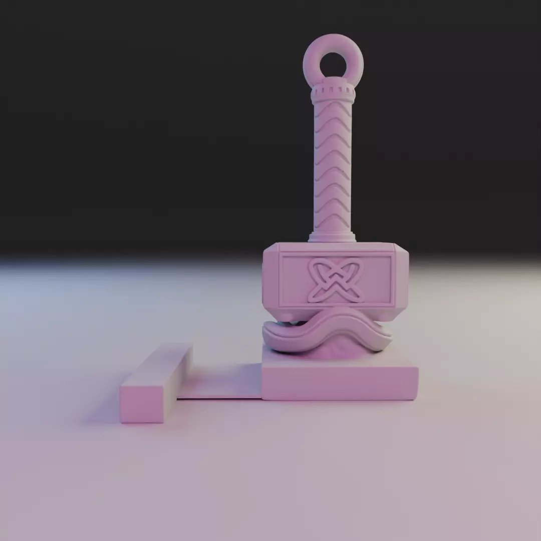 mjolnir bookend 3D print model_1