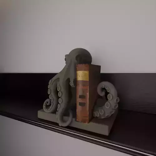 octopus bookend 3D print model