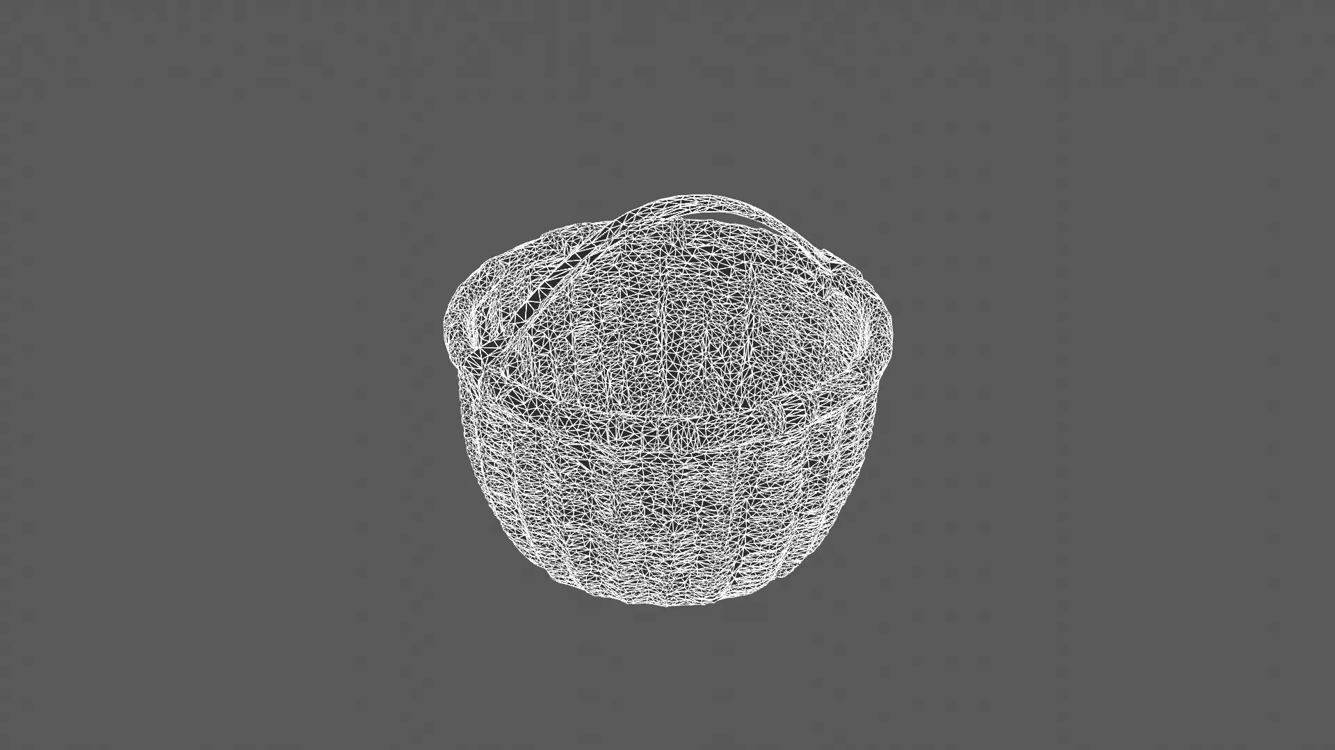 Realistic Wicker Basket with Leather Handle 3D Model 3D model_7