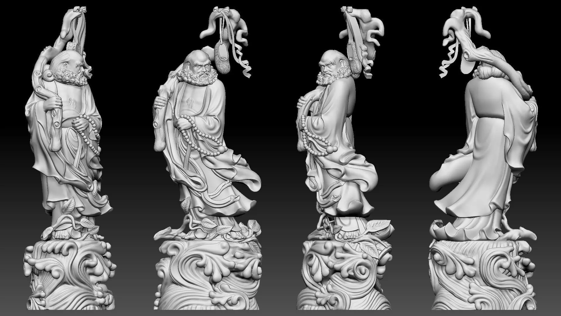 Bodhidharma Crosses the Sea 3D print model_14