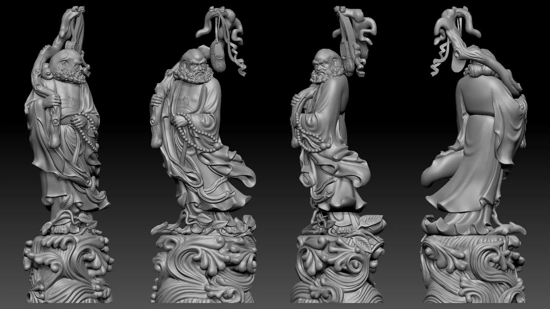 Bodhidharma Crosses the Sea 3D print model_4