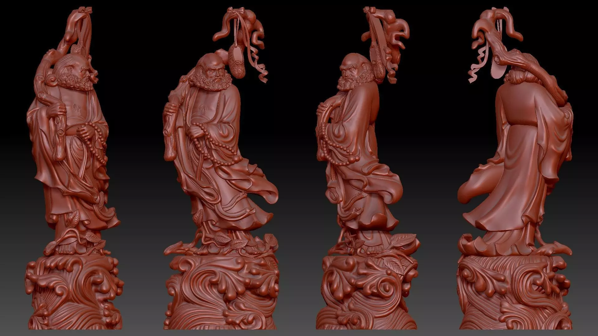 Bodhidharma Crosses the Sea 3D print model_10
