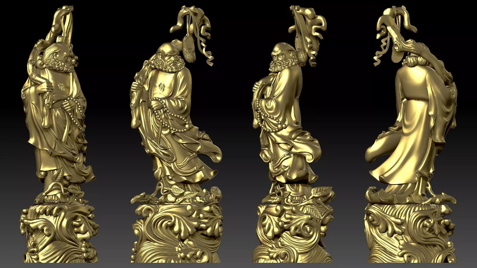 Bodhidharma Crosses the Sea 3D print model_7