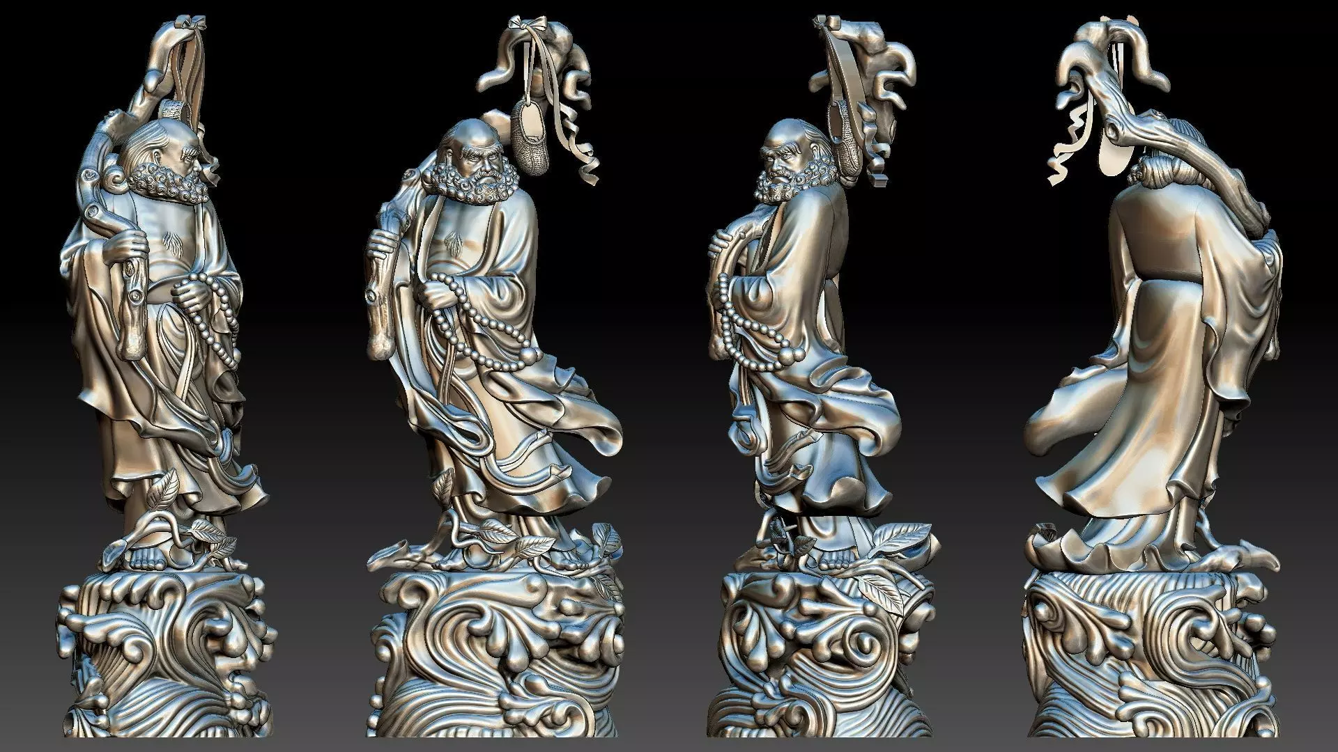 Bodhidharma Crosses the Sea 3D print model_0
