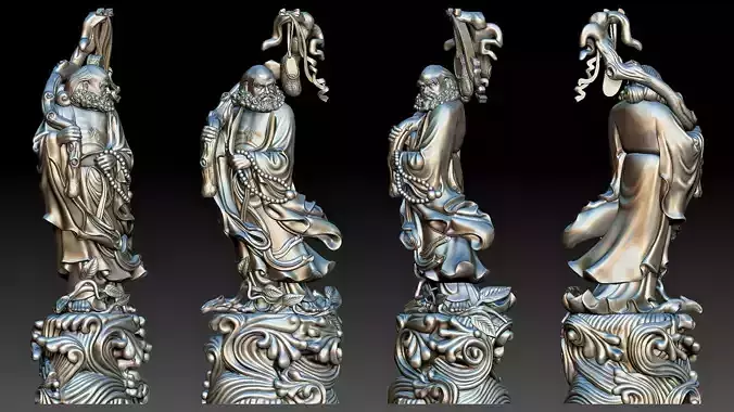Bodhidharma Crosses the Sea  3D print model
