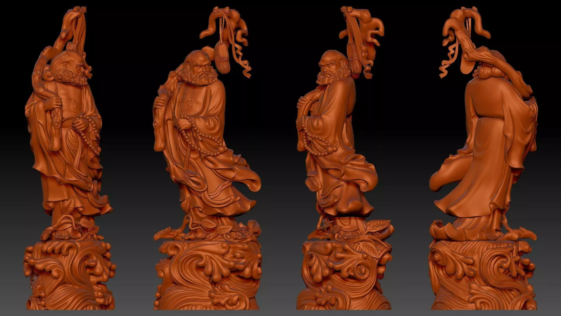 Bodhidharma Crosses the Sea 3D print model_13