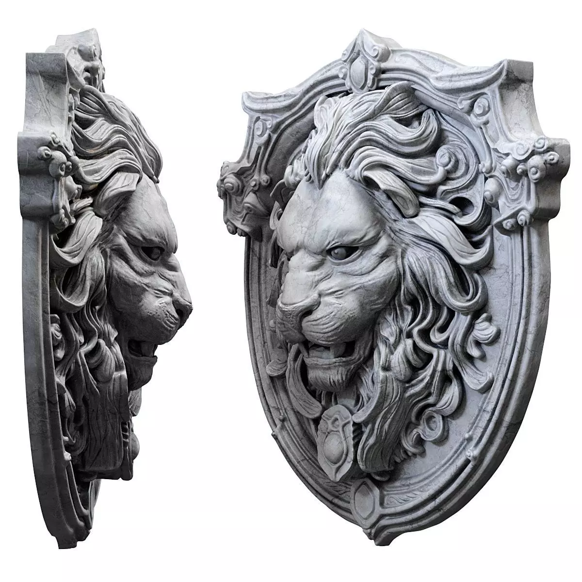 Lion head 3D model_2