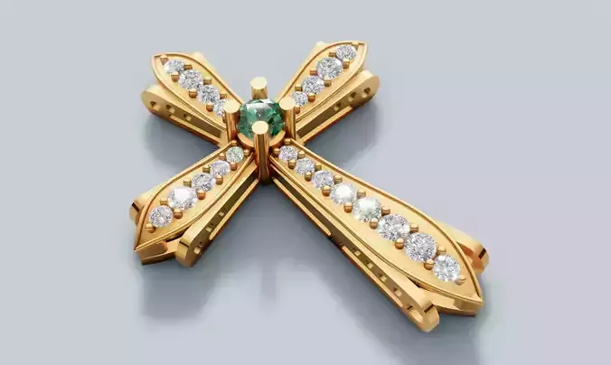 Cross Pendant  Religious Jewelry  STL  3DM