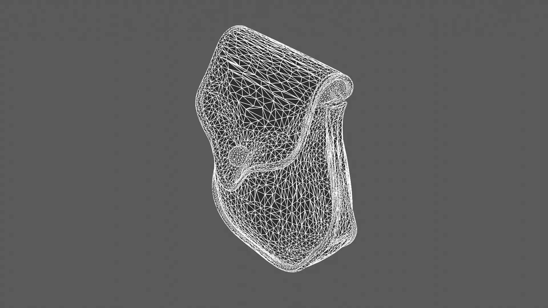 Realistic Brown Leather Pouch 3D Model 3D model_5