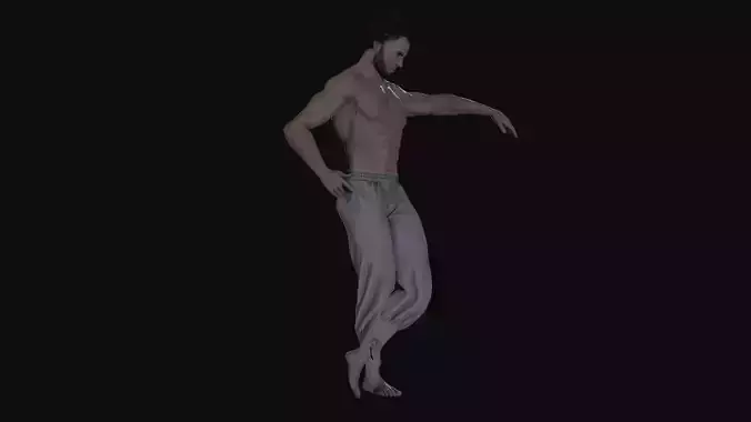 Male Jogger Pants  low poly Low-poly 3D model