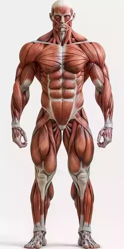 Realistic Male Human Anatomy 3D Model