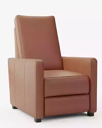 Manual Modern Square-Arm Recliner 3D model