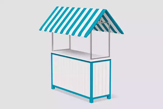 Wooden Food Stand 01