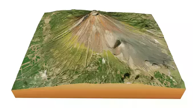 Mount Fuji 3D terrain model