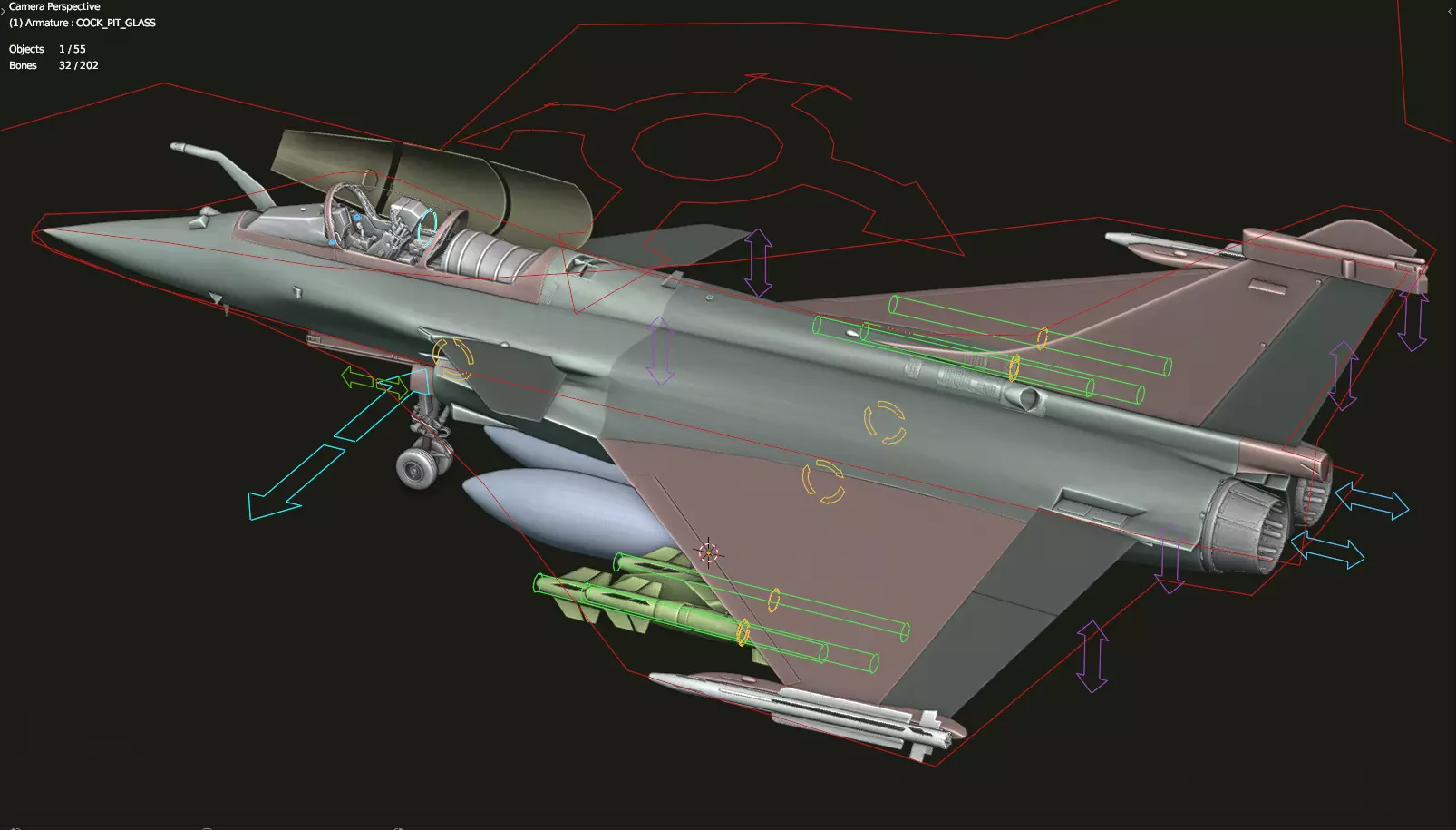 Dassult Raffale Fighter jet 3d model 3D model_6