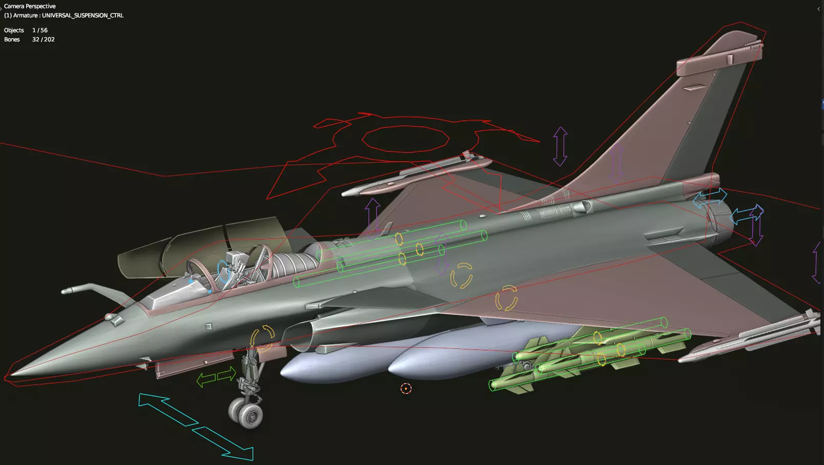 Dassult Raffale Fighter jet 3d model 3D model_2