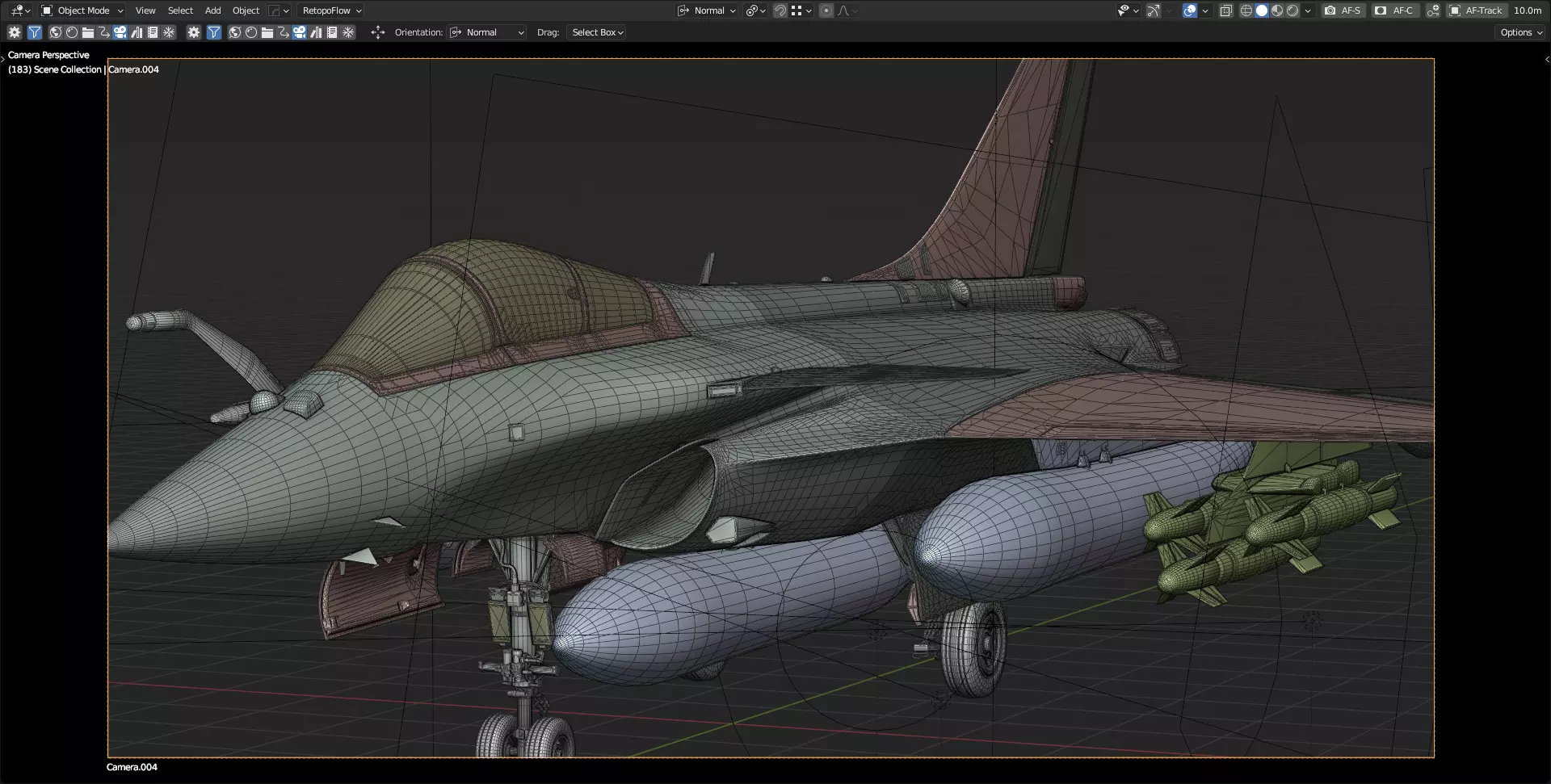 Dassult Raffale Fighter jet 3d model 3D model_4