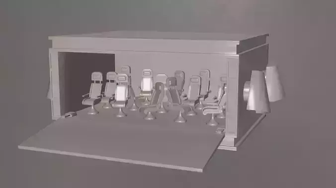 Space Shuttle- Rigged 3D model 5