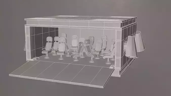 Space Shuttle- Rigged 3D model 6