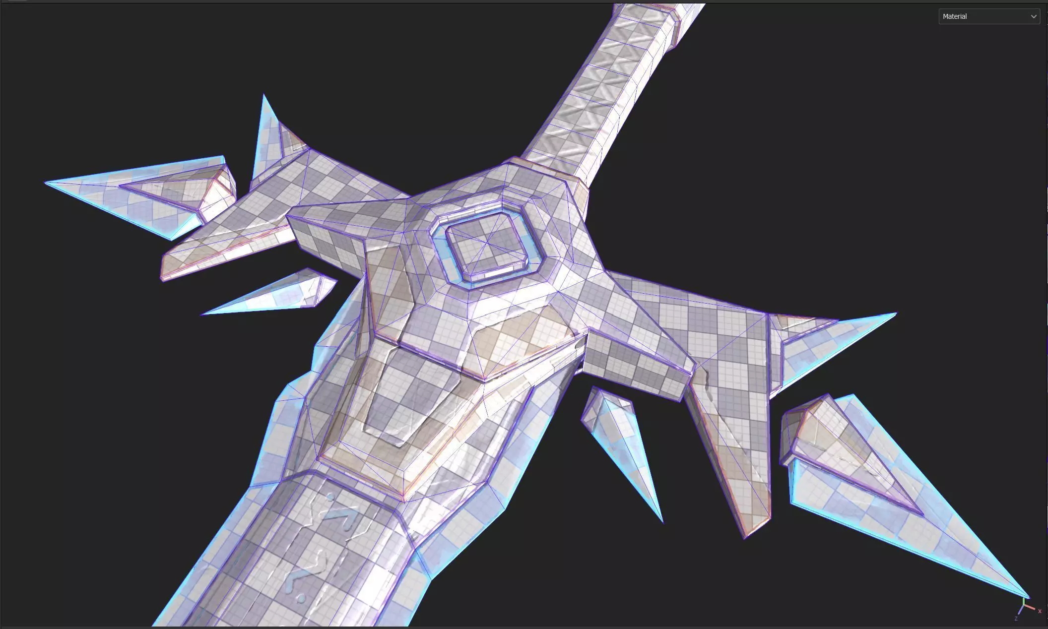 Game ready stylised sword prop Low-poly 3D model Low-poly 3D model_9