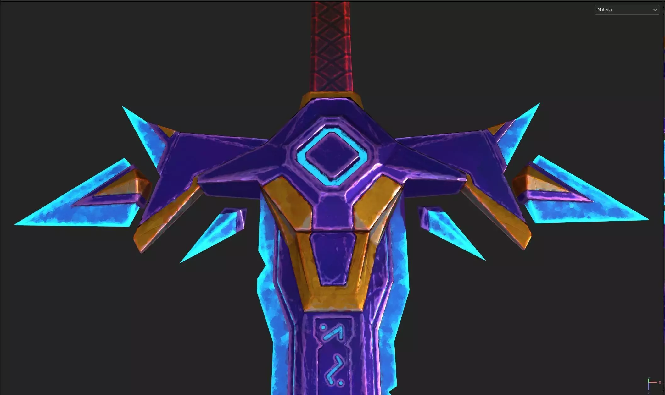 Game ready stylised sword prop Low-poly 3D model Low-poly 3D model_3