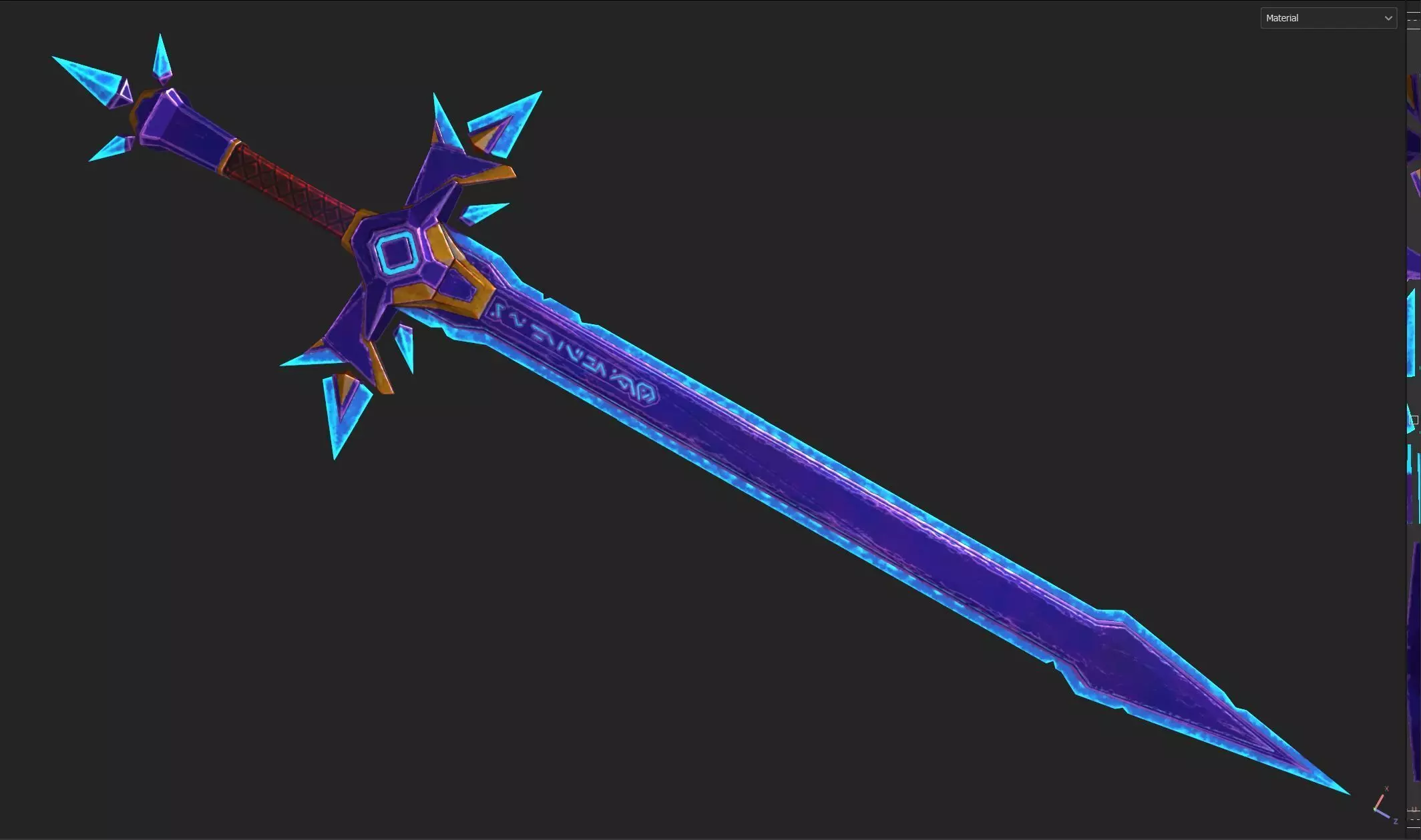 Game ready stylised sword prop Low-poly 3D model Low-poly 3D model_4