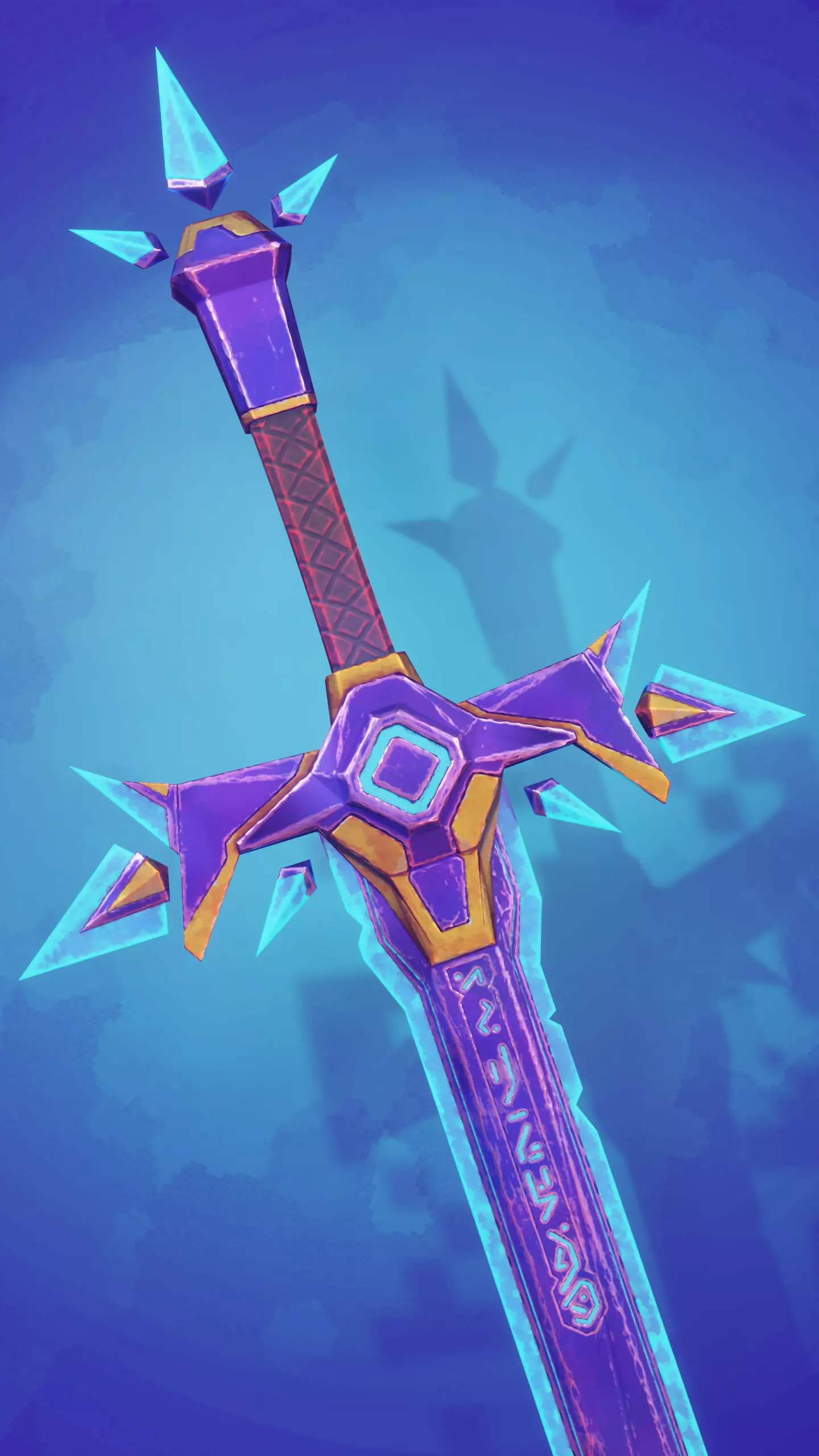 Game ready stylised sword prop Low-poly 3D model Low-poly 3D model_5