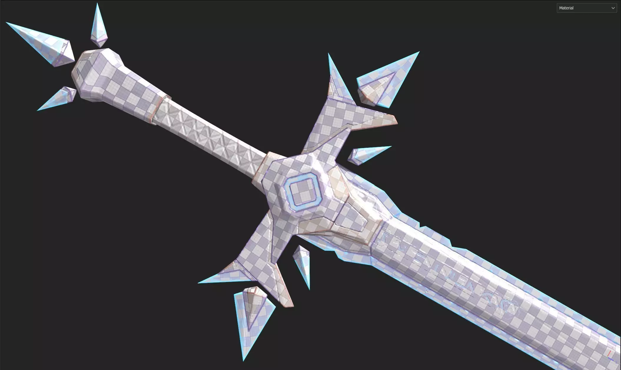 Game ready stylised sword prop Low-poly 3D model Low-poly 3D model_7