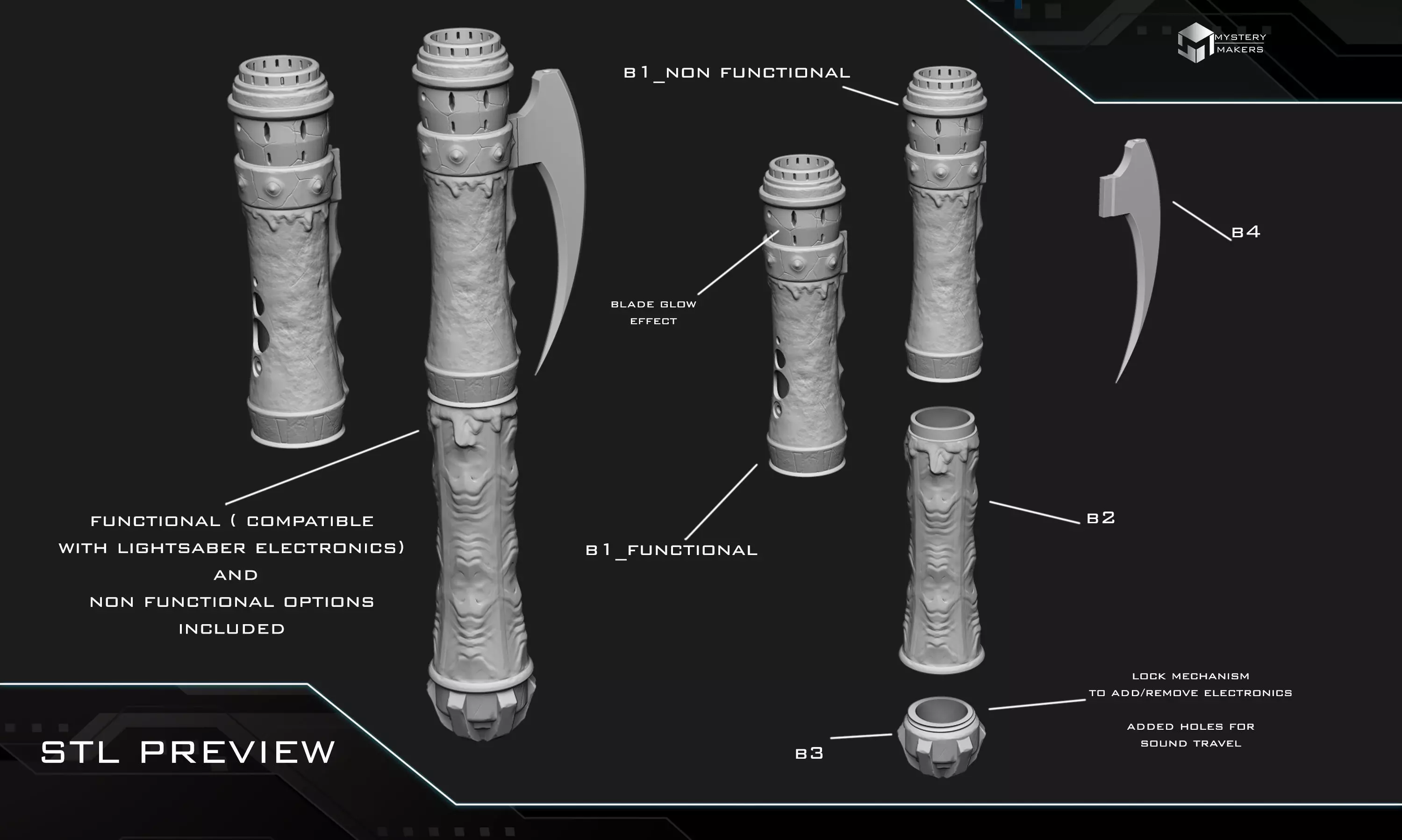 Grim Reaper lightsaber 3D print model_1