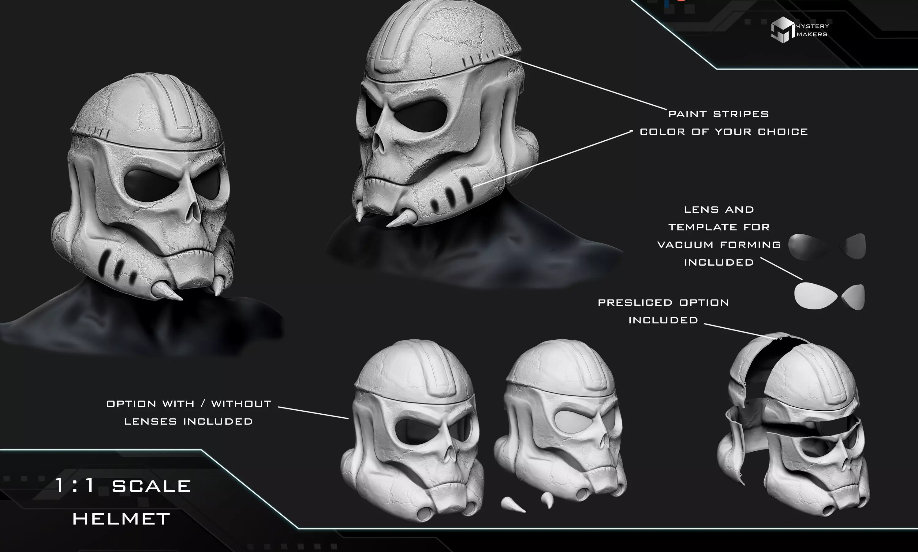 Grim Reaper trooper helmet 3D print model_1