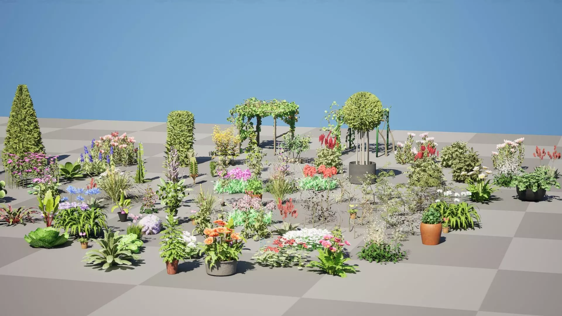 Optimized Foliage Collection Low-poly 3D model_13