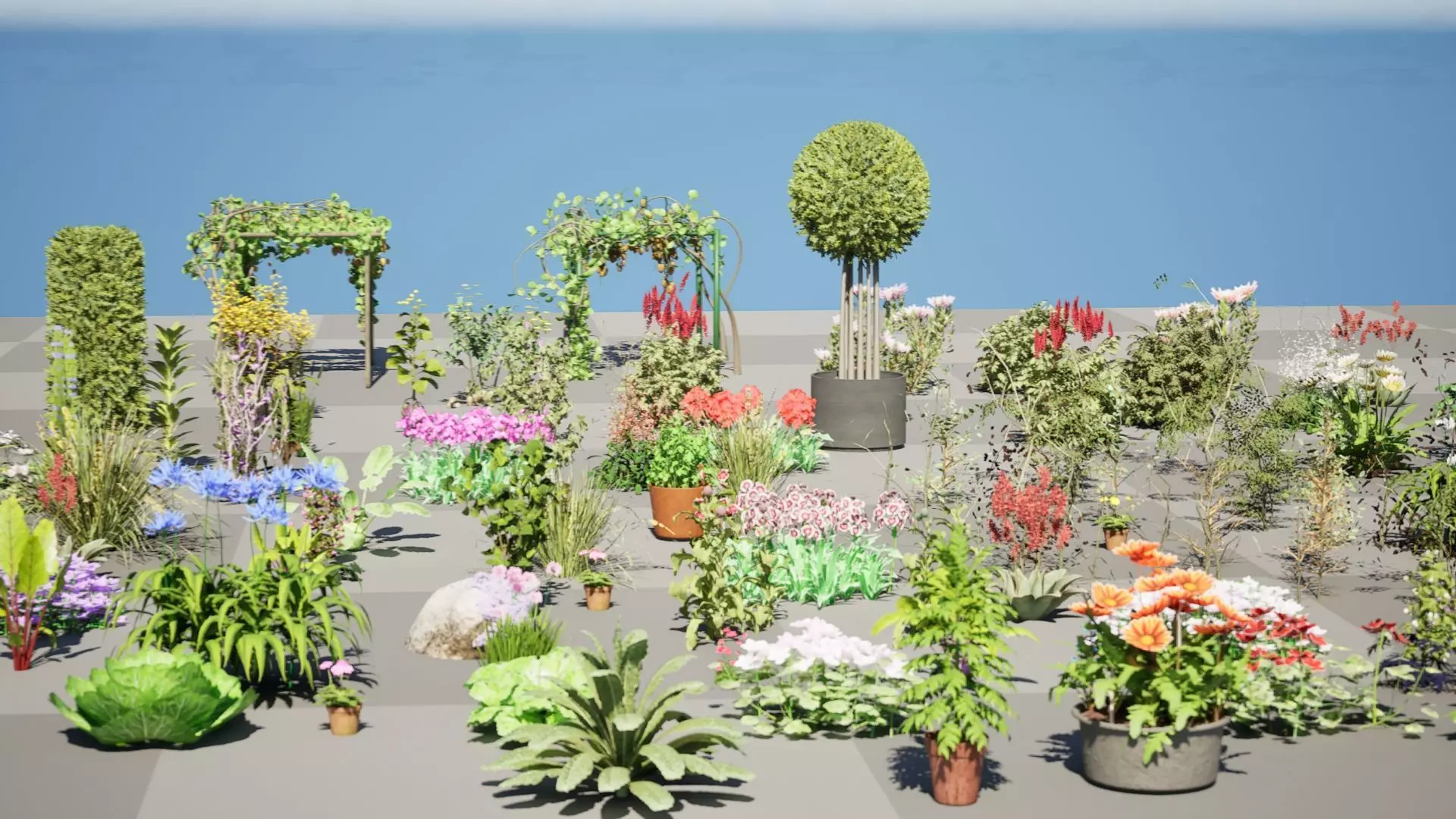 Optimized Foliage Collection Low-poly 3D model_15