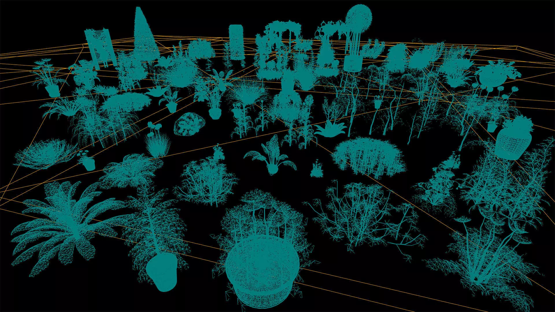 Optimized Foliage Collection Low-poly 3D model_45