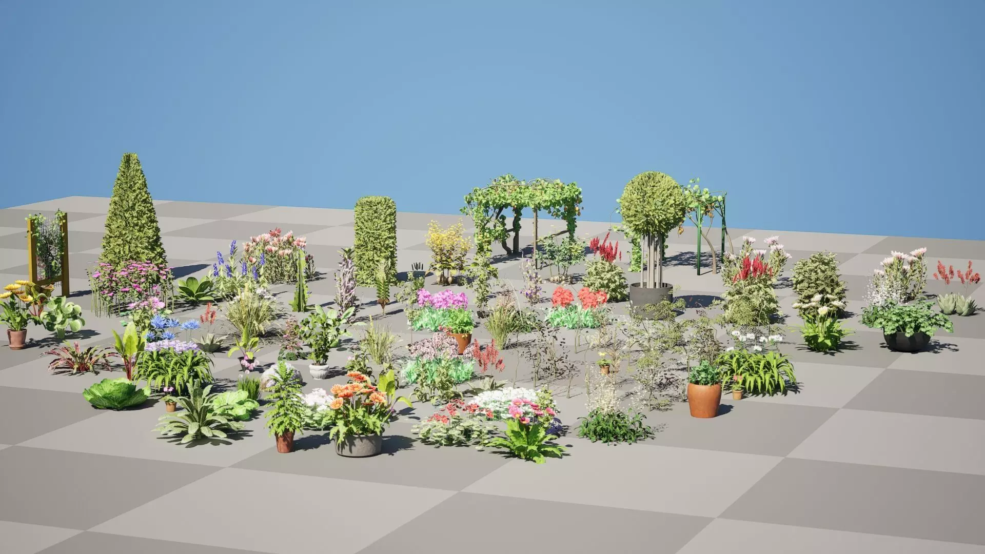 Optimized Foliage Collection Low-poly 3D model_11