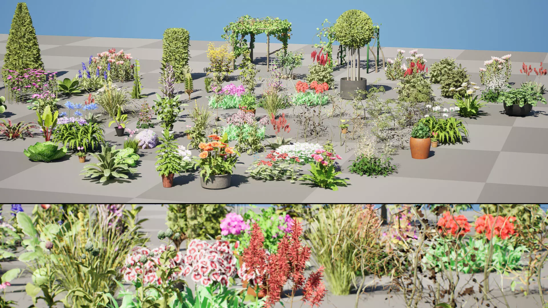 Optimized Foliage Collection Low-poly 3D model_5