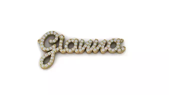 Gianna Nameplate Necklace 3D print model